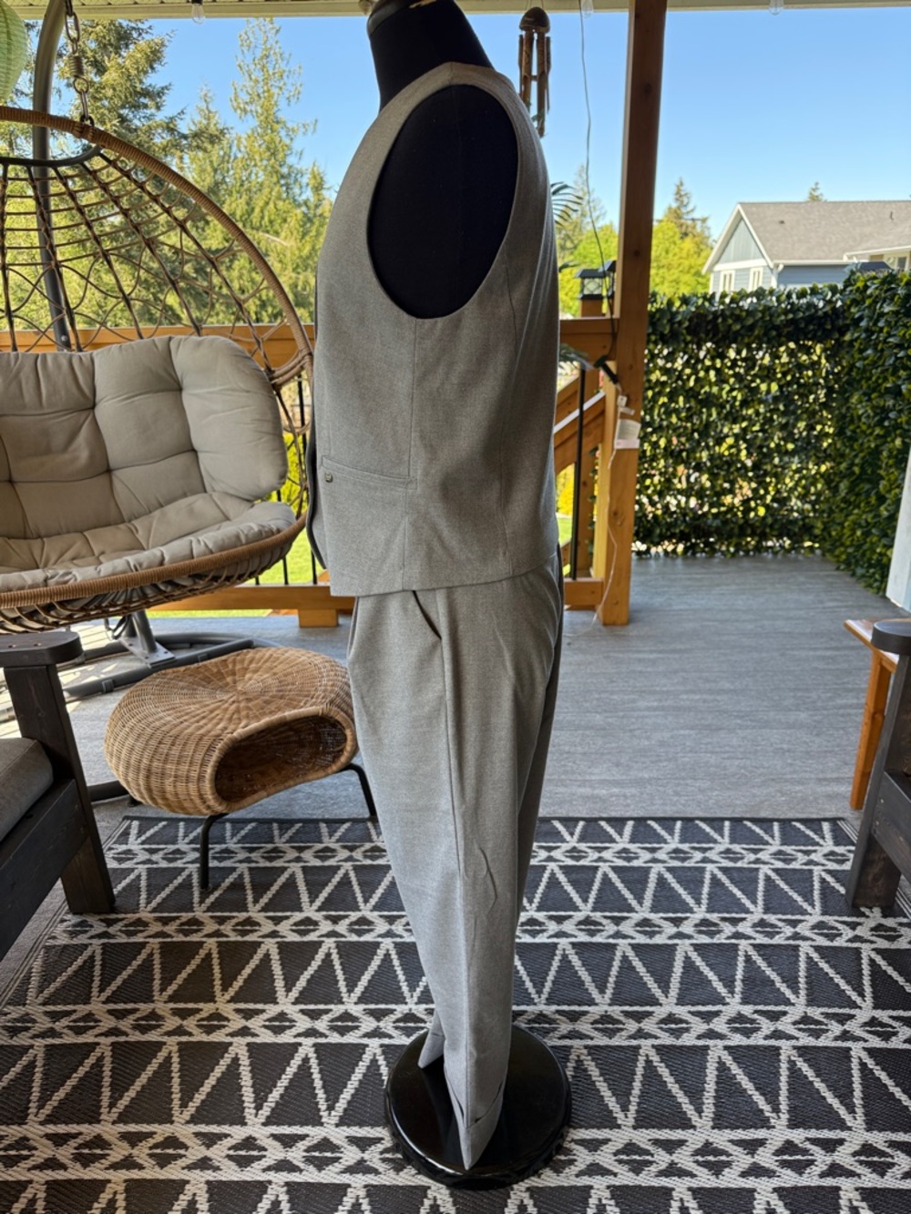 Mos Mosh | Caia Vest / Pant Set in Sharkskin- Ankle Length - Picture 4 of 11